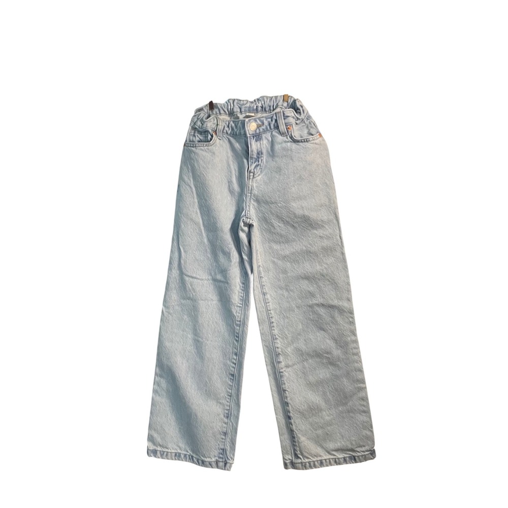 Cat & Jack Kids Light Wash Straight Leg Denim Jeans Blue Size‎ 10 Elastic Waist